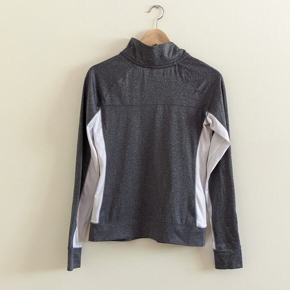 Victoria's Secret PINK Sz Small Ultimate 1/4 Zip Pullover Heathered Gray White - Picture 4 of 4